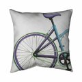 Fondo 20 x 20 in. Blue & Purple Bike-Double Sided Print Indoor Pillow FO2791537